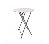 Table haute mange debout - MAISON FUTEE - Ø 80 cm - Hauteur 110 cm - Pliable - Acier et résine