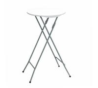 Table haute pliante WERKA PRO ronde 60 cm gris clair