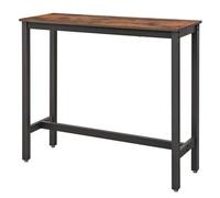 VASAGLE Bureau 120 x 40 x 100 cm, Table Mange-Debout, Table de Bar, Structure en métal Stable, Design Industriel, Marron Vintage-Noir LBT12X, Panneau de Particules de Bois, Acier, 40 x 120 x 100 cm