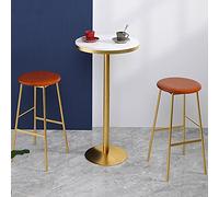 Table haute ronde en marbre pour bar, bistrot, entrée de restaurant, cuisine, café, terrasse, comptoir, facile à installer (plusieurs tailles au choix)