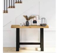 Table Haute salon, Table console - SOLOMON - NOAIN pieds en forme de A 120x30x75 cm massif pin JUILLET5617204