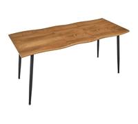 Home Deco Factory - Table extensible Abbott - Moderne 4 à 6 personnes MDF 210x90x75 cm Naturel