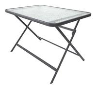 Table - Home Deco Factory - Formentera - Verre Trempé - Pliable - Gris - 110 X 70 Cm