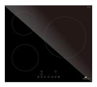 CONTINENTAL EDISON Table induction CETI3B28 3 zones, 6600W - 3 boosters - 3 minuteurs - noir