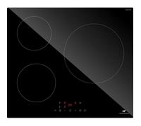 Table induction CONTINENTAL EDISON - CETI3B282 - 3 zones 6680W - 3 boosters - 3 minuteurs - noir