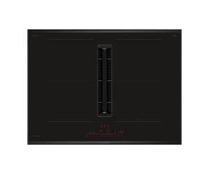 Table induction encastrable Bosch AccentLine PVQ795H26E 71 cm hotte intégrée 4 zones commande frontale Noir