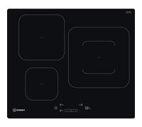 Table induction, noir, 60cm, 3 foyers dont 1 double-zone de 28cm, 3 boosters dont 1 de 3,6 kW, Push&Go (bouillir et garder au chaud), 9 niveaux de puissance, 3 minuteurs, cadre neutre, cable fourni, p