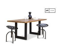 Table industrielle en teck Peterstivy