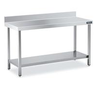 Table Inox avec Dosseret 900x600 avec Etagère