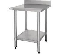 Table Inox avec Dosseret - Gamme 600 - Vogue - l600- L1800- P600- h600- Inox