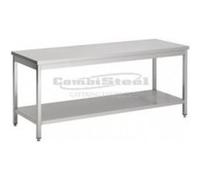 Table Inox Centrale Avec Etagère Soudée - Gamme 700 - Combisteel - 1900x700 inox G