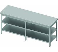 Table Inox Cuisine Professionnelle - Avec 2 Etagères - Profondeur 700 - Stalgast