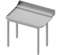 Table Inox de Déchargement pour Lave Vaisselle à Capot - Raccordement Gauche - Stalgast