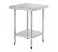 Table Inox Professionnelle Sans Rebords Gamme 600 Vogue Blanc