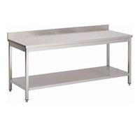 Table Inox Murale Avec Dosseret - Gamme 700 - Gastro M - 2000x700 inox G