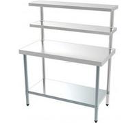 Table Inox Murale - Avec Etagère de Chef - Gamme 600 - Combisteel - 1500x600 inox G