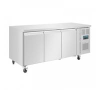 Table inox réfrigérée négative 417 Litres, 3 portes, 750 W, 220 V - MONO