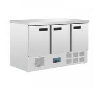 Polar Table inox réfrigérée positive MONO 368 L, 3 portes, 235 W, 220 V