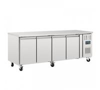 Table inox réfrigérée tropicalisée positive 553 Litres, 4 portes, 350 W, 220 V - MONO