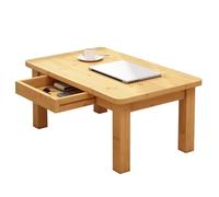 Table Japonaise Basse avec Tiroir, Table Basse en Bambou Pour L'heure du Thé, Le Travail et Les Études, Gain de Place Dans Une Chambre à Coucher de Style Japonais(120x50x42cm/47x20x16.5in)