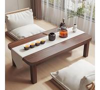 Table Japonaise Basse, Petite Table à Thé Pliable de Style Japonais Tatami, Mobilier de Maison Polyvalent, pour l'intérieur et l'extérieur(Brown,100 * 48 * 35cm/39.4 * 18.9 * 13.8in)