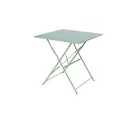 Table Jardin Bistrot Pliable - Emilia Carrée Vert De Gris - Table Carrée 70x70 Cm En Acier Vert