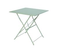 Table jardin bistrot pliable - Emilia carrée vert de gris - Table carrée 70x70cm en acier thermolaqué