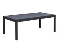 Table jardin en aluminium extensible ""Lagos"" - 200/320 x 105 x 76 cm - Noir