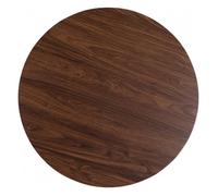 Table - KARE - Schickeria - Noyer - Diamètre 110cm - Pied en acier blanc/noir