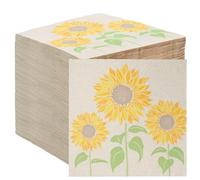 Table Kind - Lot de 100 serviettes en papier recy oux - 2 plis - 33 cm - Serviettes jetables pour mariage, goûter, kraft non blanchi - compostables à la maison