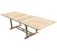 Table Kirang Rectangle 200-300x100x75 Teck Premium Beige