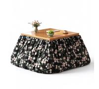 Table Kotatsu Pliable Bambou Couette Double Face, Table Basse Salon Maison | Table Kotatsu Multifonction, Cadre Pliable, Couette Réversible, Rangement, Séchoir Linge(Natural-1,70cm/27.5in)