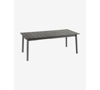 Table Lafuma Mobilier Oron Lattes Alu 100 x 154 - 200 cm gris ciment