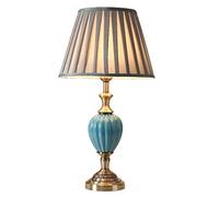 Table Lamp Ceramic Table Lamp Vintage Painted Lamp Body Pleated Lampshade Villa Garden Lamp Lighting Table Lamp