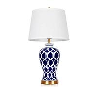 Table Lamp Ceramic Table Lamp Vintage Painted Lamp Body Pleated Lampshade Villa Garden Lamp Lighting Table Lamp