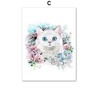 Table Lamp Cute Persian British Short Cat Butterfly Wreath Wall Art Canvas Painting Nordic Posters and Prints Wall Kids Room Decor Desk Office (Color : A Size (Inch) : 60X100cm No Framed) (C 15X20cm