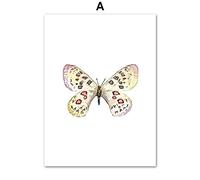 Table Lamp Cute Persian British Short Cat Butterfly Wreath Wall Art Canvas Painting Nordic Posters and Prints Wall Kids Room Decor Desk Office (Color : A Size (Inch) : 60X100cm No Framed) (A 15X20cm