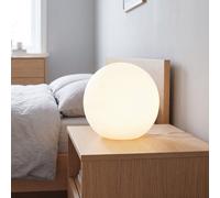 Table Lampe Sphérique Rond Ø 30 CM Blanc In 27 LED 2700 K Câble Interrupteur