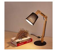 Table Lamps Desk Lamps Indoor Desktop LED Solid Wood Table Lamp Learning to Read Warm Warm White Eye Protection Desk Lamp (Size : Black)