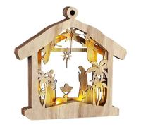 Table LED pour crèche de Noël, crèche lumineuse d'intérieur | Statue de Noël pour décoration de table | centres de table de signes de Noël, décoration de bureau de statue sacrée, scène navi