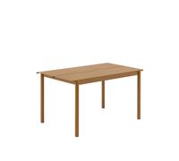 Table Linear en Acier 140x75 Orange Brûlé