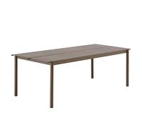 Table Linear en Acier 220 x 90 cm Taupe