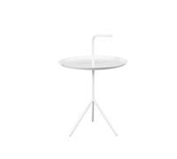 Table Living Room Side Table Corner Table Tea Table Wrought Iron Small Coffee Table Sofa Side Table (Color : White)