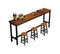 Table longue contre le mur pour la table haute du balcon de la maison, table à manger de cuisine à hauteur de comptoir industrielle, pour salon de thé au lait et table de café à hauteur de comptoir(16