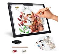 Table lumineuse A4, sans fil à piles, 6 niveaux de luminosité,Tableau lumineux pour dessiner,Tableau photocopieur LED rechargeable pour peinture diamant, croquis, animation, désherbage en vinyle