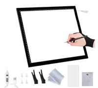 Table lumineuse LED A0 A1 A2 A3 A4, planche de traçage ultra-fine avec luminosité réglable, planche magnétique pour dessin, peinture diamant, esquisse, animation, tatouage, vinyle