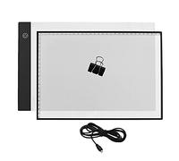 Table lumineuse LED ultra-mince A4 DGLDCSHUAI avec protection oculaire, support de panneau gradué séparé, réglage progressif de la luminosité, câble USB, idéale pour tatouage,