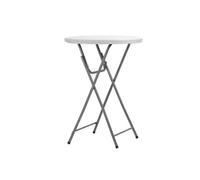 Table mange debout D80 pliable PE blanc