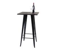 Table Mange-Debout Hwc-A73, Plateau En Bois, Design Industriel, Métal, 107x60x60cm Noir Multicolore
