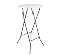 Table mange debout pliable diamètre 60cm hauteur 110cm - Table haute pliante de bar - Plateau résine Structure Acier laquée